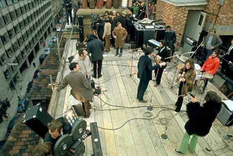 Paul McCartney, Billy Preston, John Lennon, Mal Evans, Ringo Starr - The Beatles: Rooftop Concert - Forgatási fotók
