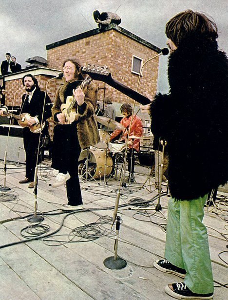 Paul McCartney, John Lennon, Ringo Starr, George Harrison - The Beatles: Rooftop Concert - Dreharbeiten