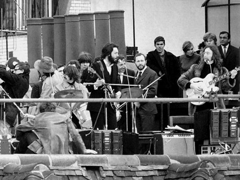 Ringo Starr, Paul McCartney, John Lennon - The Beatles: Rooftop Concert - Forgatási fotók