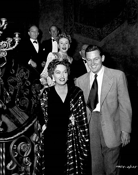 Buster Keaton, H.B. Warner, Gloria Swanson, Hedda Hopper, William Holden - Sunset Boulevard - Z natáčení