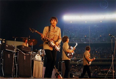 Ringo Starr, Paul McCartney, George Harrison - The Beatles at Shea Stadium - Photos