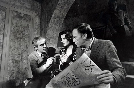 François Truffaut, Fanny Ardant, Jean-Louis Trintignant - Vivement dimanche ! - Tournage