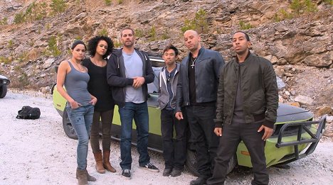 Michelle Rodriguez, Nathalie Emmanuel, Paul Walker, James Wan, Vin Diesel, Ludacris - Rychle a zběsile 7 - Z natáčení