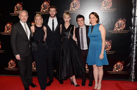 Francis Lawrence, Elizabeth Banks, Liam Hemsworth, Jennifer Lawrence, Josh Hutcherson - Hunger Games: Vražedná pomsta - Z akcí