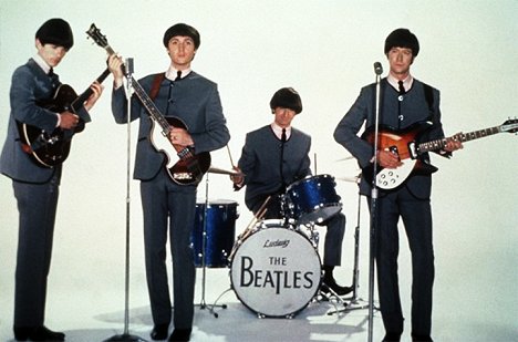 John Altman, Rod Culbertson, Ray Ashcroft, Stephen MacKenna - Birth of the Beatles - Werbefoto