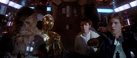 Peter Mayhew, Carrie Fisher, Harrison Ford - Star Wars: Episode V - Das Imperium schlägt zurück - Filmfotos