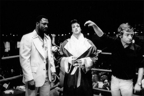 Joe Frazier, Sylvester Stallone, John G. Avildsen - Rocky - Tournage