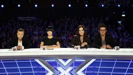 Czesław Mozil, Tatiana Okupnik, Ewa Farna, Kuba Wojewódzki - X Factor - Kuvat kuvauksista