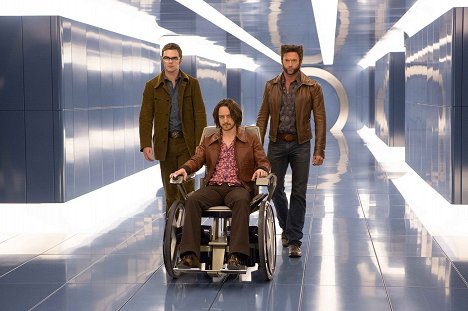 Nicholas Hoult, James McAvoy, Hugh Jackman - X-Men: Az eljövendő múlt napjai - Filmfotók