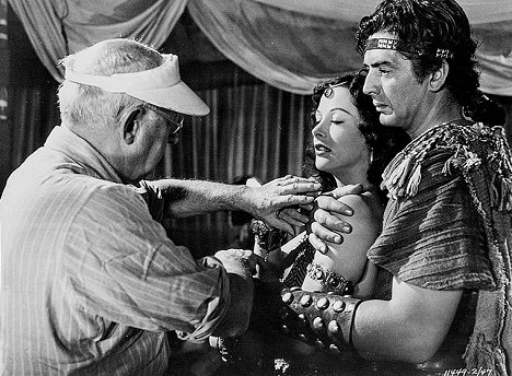 Cecil B. DeMille, Hedy Lamarr, Victor Mature - Samson and Delilah - Making of