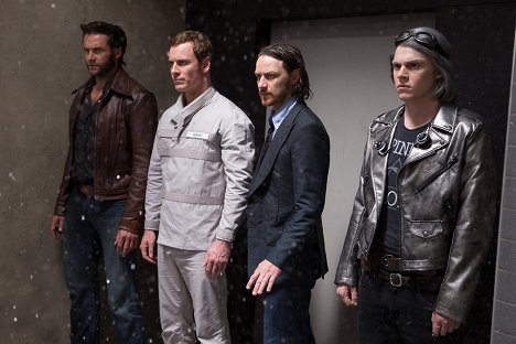 Hugh Jackman, Michael Fassbender, James McAvoy, Evan Peters - X-Men: Budoucí minulost - Z filmu