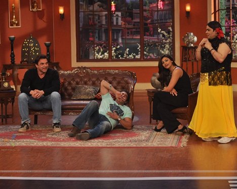 Sohail Khan, Salman Khan, Daisy Shah - Jai Ho - Van de set