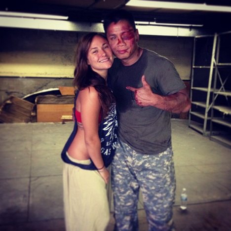 Briana Evigan, Cung Le - Justice - Tournage