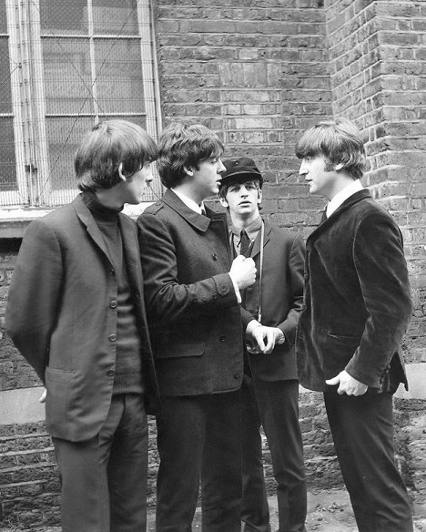 George Harrison, John Lennon, Ringo Starr, Paul McCartney - A Hard Day's Night - Van film