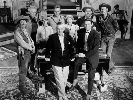 Alfonso Bedoya, Charles Bickford, Jean Simmons, Charlton Heston, William Wyler, Carroll Baker, Gregory Peck, Burl Ives, Chuck Connors - The Big Country - De filmagens