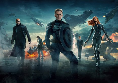 Samuel L. Jackson, Sebastian Stan, Chris Evans, Robert Redford, Scarlett Johansson - Captain America: Návrat prvního Avengera - Promo