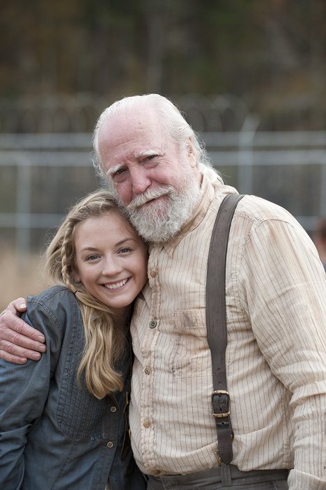 Emily Kinney, Scott Wilson - Živí mrtví - Terminus - Z natáčení