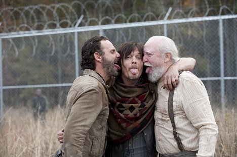 Andrew Lincoln, Norman Reedus, Scott Wilson - The Walking Dead - Terminus - Dreharbeiten