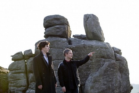 Benedict Cumberbatch, Martin Freeman - Sherlock - A sátán kutyái - Filmfotók