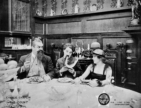 Eric Campbell, Charlie Chaplin, Edna Purviance - Chaplin falešným hrabětem - Z filmu