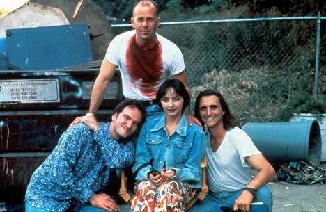 Quentin Tarantino, Bruce Willis, Maria de Medeiros, Lawrence Bender - Pulp Fiction - Z realizacji