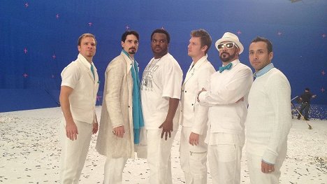 Brian Littrell, Kevin Scott Richardson, Craig Robinson, Nick Carter, A.J. McLean, Howie Dorough - This Is the End - Making of