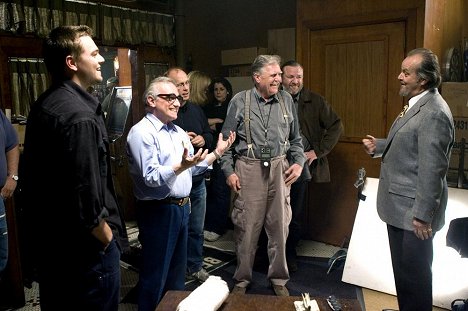 Leonardo DiCaprio, Martin Scorsese, Michael Ballhaus, Ray Winstone, Jack Nicholson - The Departed - Van de set