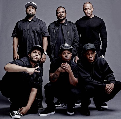 Ice Cube, O'Shea Jackson Jr., F. Gary Gray, Jason Mitchell, Dr. Dre, Corey Hawkins - Straight Outta Compton - Promóció fotók