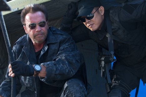 Arnold Schwarzenegger, Jet Li - The Expendables 3 - Van de set