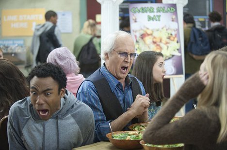 Donald Glover, Chevy Chase, Alison Brie - Community - Paradigms of Human Memory - Photos