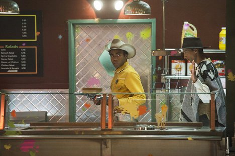 Donald Glover, Danny Pudi - Community - A Fistful of Paintballs - Photos