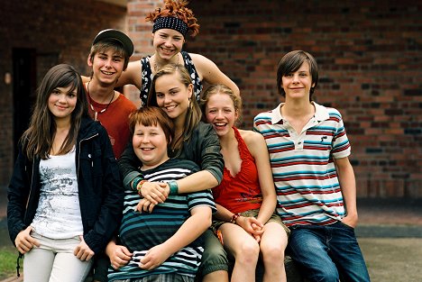 Emilia Schüle, Selina Shirin Müller, Henriette Nagel, Jonathan Beck - Mes copines et moi - Tournage