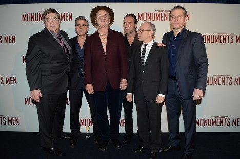 John Goodman, George Clooney, Bill Murray, Jean Dujardin, Bob Balaban, Matt Damon - The Monuments Men - Events