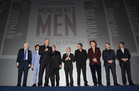 Robert M. Edsel, Dimitri Leonidas, George Clooney, John Goodman, Bob Balaban, Jean Dujardin, Bill Murray, Matt Damon, Grant Heslov - Monuments Men - Events