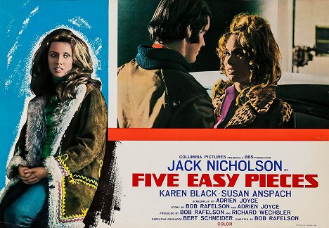 Susan Anspach, Jack Nicholson, Karen Black - Five Easy Pieces - Lobbykaarten