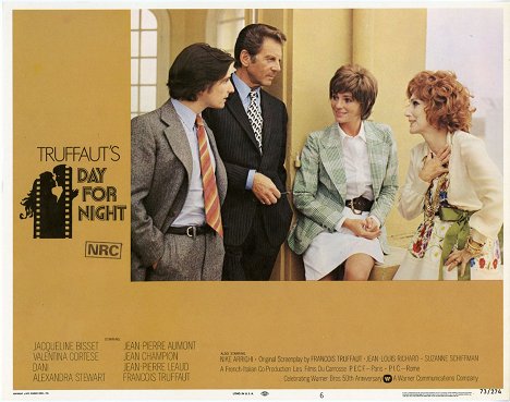 Jean-Pierre Léaud, Jean-Pierre Aumont, Valentina Cortese - Day for Night - Lobby Cards