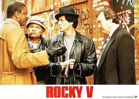 Richard Gant, Burt Young, Sylvester Stallone - Rocky V - Lobby karty