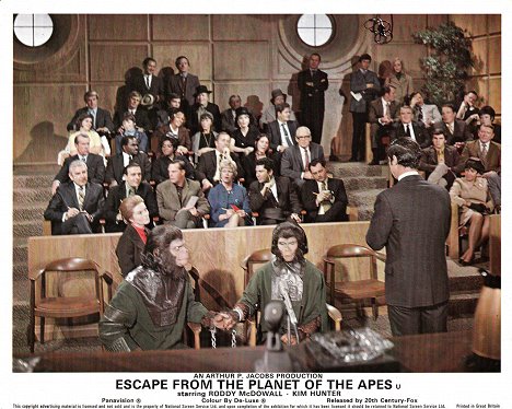 Natalie Trundy, Roddy McDowall, Kim Hunter - Escape from the Planet of the Apes - Cartões lobby