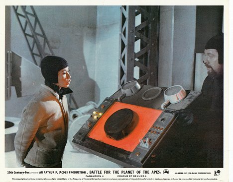 France Nuyen, Severn Darden - Battle for the Planet of the Apes - Lobby Cards