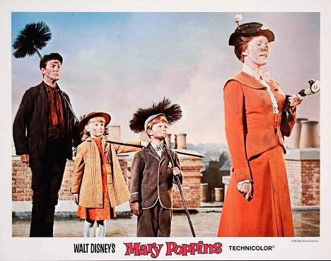 Dick Van Dyke, Karen Dotrice, Matthew Garber, Julie Andrews - Mary Poppins - Lobbykarten