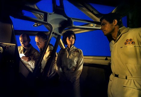 Donald Pleasence, Arthur Kennedy, Raquel Welch, Stephen Boyd - Fantastic Voyage - Van de set