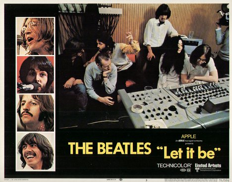 Ringo Starr, George Martin, Paul McCartney, George Harrison, Yoko Ono, John Lennon - Let It Be - Lobbykarten