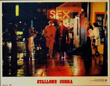 Reni Santoni, Sylvester Stallone - Die City Cobra - Lobbykarten