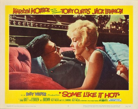 Tony Curtis, Marilyn Monroe - Certains l'aiment chaud - Cartes de lobby