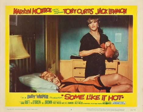 Marilyn Monroe, Jack Lemmon - Some Like It Hot - Lobbykaarten