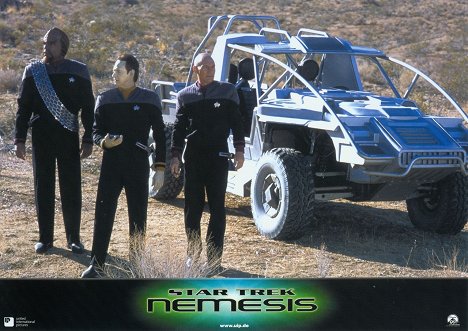 Michael Dorn, Brent Spiner, Patrick Stewart - Star Trek - Nemesis - Lobbykarten