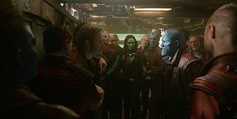 Chris Pratt, Zoe Saldana, Michael Rooker