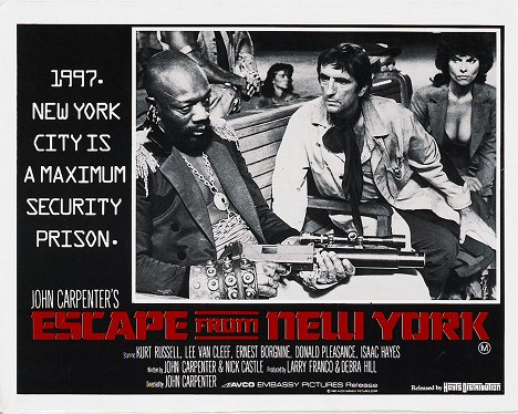 Isaac Hayes, Harry Dean Stanton, Adrienne Barbeau - Escape from New York - Lobbykaarten