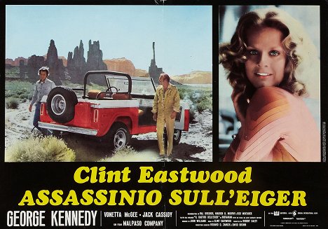 Clint Eastwood, Susan Morgan Cooper - The Eiger Sanction - Lobby Cards