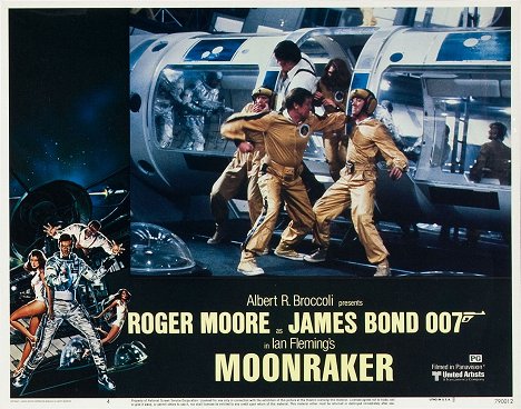 Richard Kiel, Roger Moore, Lois Chiles - Moonraker - Lobbykaarten
